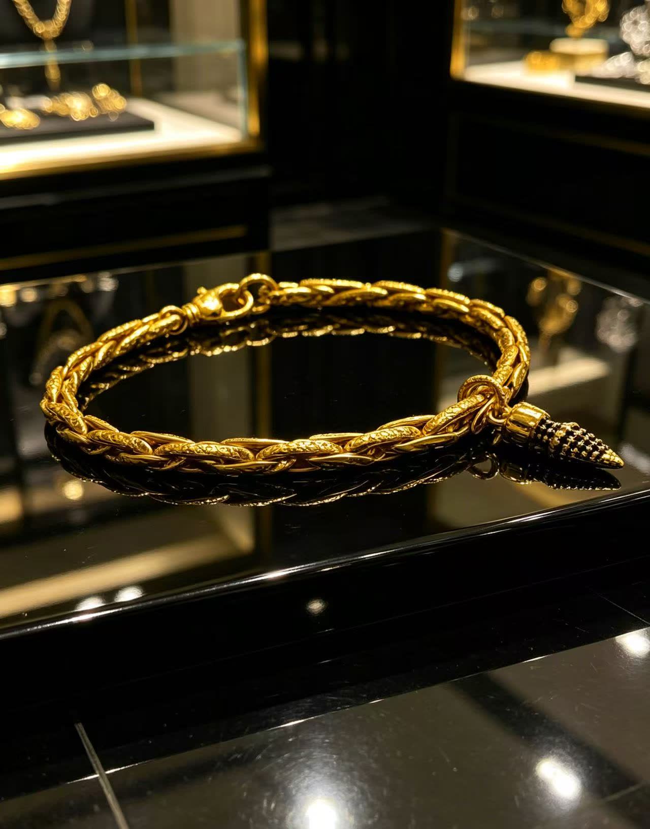 Chrome Hearts Bling Cone Charm Bracelet